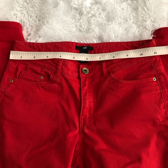 Red HM jeans size 8 - Picture 4 of 5